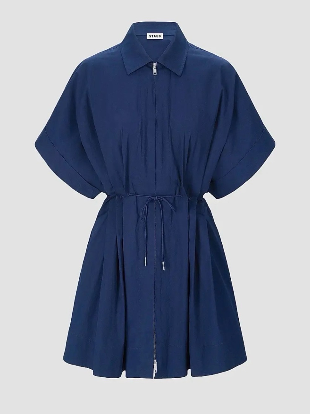 Staud Cori Zip Mini Shirtdress